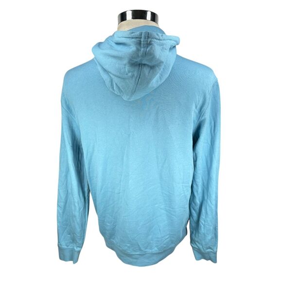 Hugo Boss Wetalk Hoodie Men’s Large Aqua Blue 100% Cotton Drawstring Pullover - Picture 5 of 12